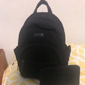 Black Vera Bradley Backpack Purse & Wallet